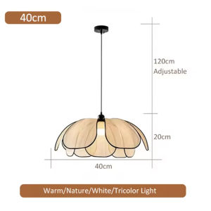 Petal Pendant Lamp Adjustable Height Hanging Light Modern Living Dining Room Bedroom Kitchen Island Chandelier Indoor Lighting