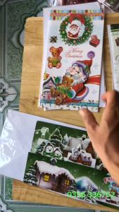 Thiệp Giáng Sinh 3D cỡ to viết lời chúc kèm quà tặng Giáng Sinh hoặc làm mô hình Decor trang trí.