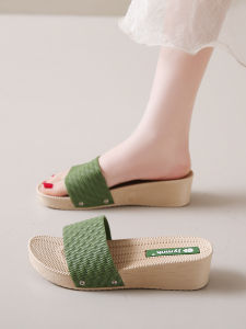 Thick Heel Sandals Women Summer Outdoor Vacation Beach Shoes Anti-Slip Casual Outdoor High Heel Flat Sandals Ladies