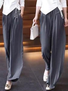 High Waist Wide Leg Pants: Plus Size & Elegant Japanese Style