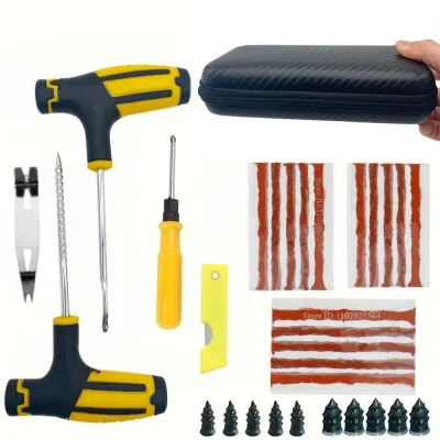 ZFOUEK Car Tire Repair Kit Puncture Plug Tools Tyre Puncture Emergency for Tire Strips Stirring Glue Repair Tool Kit