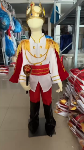 Kids Prince Costume – Royal Outfit with Cap for Halloween & Cosplay Parties