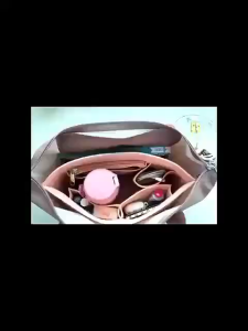 [SG Ready Stock] LONGHAMP Felt Insert Bag for Handbag Liner Organizer Chic Minimalist Design Spacious for Phone Keys Lipstick Small Essentials Travel Portable Insert Purse Bags