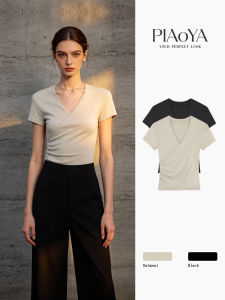 PIAOYA | Waist-slimming High-end T-Shirt for Office Wear Flattering