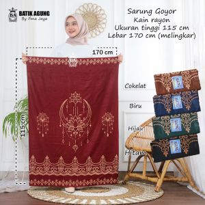 Sarung Batik Rayon Print Motif Bulan | Serian Warna
