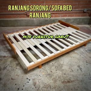 Ranjang kayu sorong/Ranjang sofa/Ranjang Multipungsi/Sofa bed Ranjang/Ranjang kayu portebel/Tempat tidur Sorong no 3/Ranjang Sorong Kayu No  2/Ranjang Sorong kayu no 1/