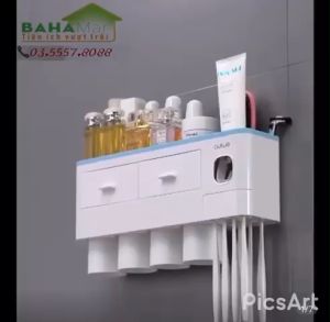 GIÁ ĐỂ TREO BÀN CHẢI 4 CỐC TREO NGƯỢC "BAHAMAR"