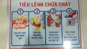 Bảng tiêu lệnh chữa cháy nội quy cấm lửa cấm hút thuốc PCCC