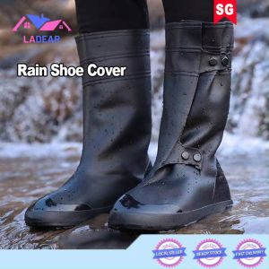 {SG} Waterproof Ridding Rain Boot Reusable Rain Shoe Cover Rain Boots Rainproof Outdoor Rain Shoes Cover for Motorcycle Cycling Bike