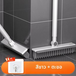 แปรงทําความสะอาดพื้นห้องน้ํา Windows Wall กระเบื้อง Wiper แปรงยาว 2 in 1 แปรงขัดพื้นชั้น Srubber ฝักบัวทําความสะอาดเครื่องมือ