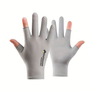 Summer Cycling Gloves Breathable Mesh Non-Slip Grip Touchscreen MTB Gloves Outdoor Quick Dry Fishing Hiking Camping Gloves