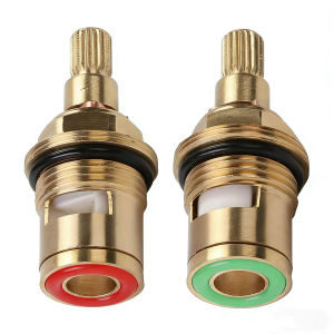 1/2pc Universal Replacement Tap Valves Brass Ceramic Disc Cartridge Inner Faucet Valve for Bathroom Clockwise or Anti-clockwise