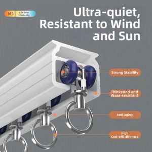 Silent Hookable Curtain Rail