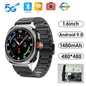 U8 Ultra Smart Watch Android OS 4G/5G Sim Card GPS WIFI Rotary Camera Global Calling 256GB Storage Amoled Screen Smartwatch