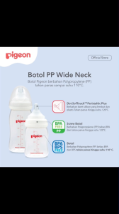 PIGEON BOTOL PP WIDE NECK 160ML dan 240ML/BOTOL SUSU BAYI