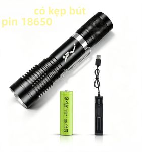 Đèn Pin Lặn Chuyên Nghiệp IPX8 Có Thể Thu Phóng Chiếu Xa 800m Đèn LED Sạc Lại Được Dùng Cho Lặn Biển & Lặn Với Ống Thở