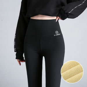 กางเกงโยคะผ้าฝ้ายบุขนแกะหนาสำหรับผู้หญิง กางเกงขายาวทรงหลวมสำหรับออกกำลังกาย ทรงเข้ารูป ฤดูใบไม้ร่วง 2024 แบรนด์ BQD