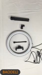 LED Selfie Ring Light Circle Fill Light Dimmable Round Lamp Tripod Trepied Makeup Photography RingLight Phone Stand Holder