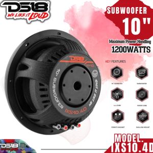 DS18-IXS10.4D ซับวูฟเฟอร์ไฟเบอร์กลาสขนาด 10นิ้ว แบบบาง 1200วัตต์ PEAK 4 โอห์ม SUBWOOFER ดีเอส18 C2D