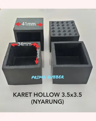 10 pcs KARET ALAS BESI HOLLOW 35 x 35 NYARUNG KARET || ALAS MEJA RAK KURSI BESI HOLLOW