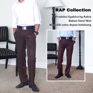 RAP - Celana Bahan Pria Coklat Tua-Celana Kantor Pria