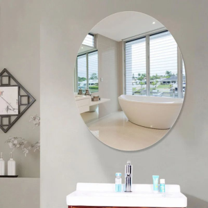 HD Oval/Round Acrylic Wall Mirror Self-adhesive Wall Stickers Bathroom Mirrors