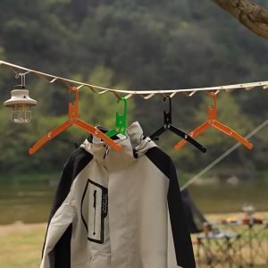 Camping Clothes Travel Rack Anti Slip Clothes Hanging Aluminum Alloy Clothes Drying Rack Camping Enthusiasts