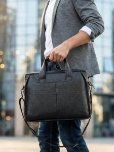 BOLIAO | New Business Laptop Bag Handbag Crossbody Bag Large Capacity Horizontal Leather for Men