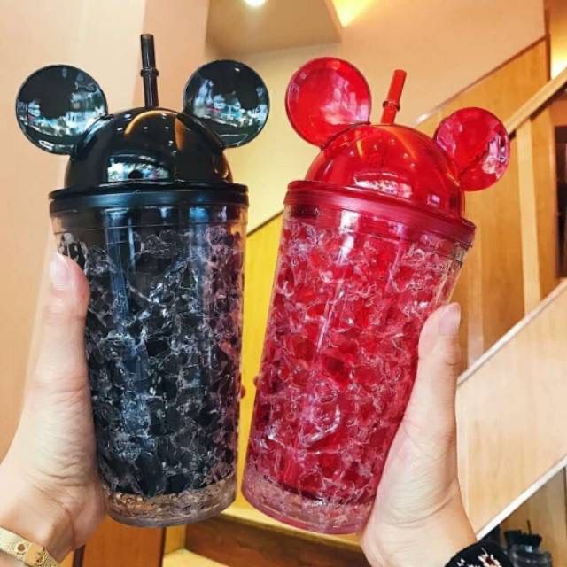 Tumblr botol mickey mouse ice cube 450ml large size