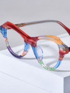 HEPIDEM Acetate Gọng kính nữ mới thiết kế thương hiệu cao cấp Mắt Mèo Kính Mắt Nhật Bản handmade chất lượng cao Cateye kính mắt cho mắt trong suốt 9380