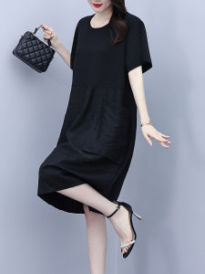 DAIXIANGFEIZI | New Slimming Short Sleeve Medium-length Dress for Petite Plus Sizes