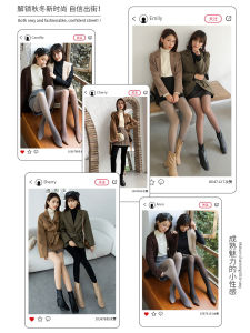 Womens Mid-Thick Fleece-Lined Integrated Pantyhose Thermal Leggings Autumn Spring Fashion Winter Warm Non-Lightweight Socks