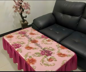 Taplak Meja Motif Floral -Taplak Meja Ruang Tamu