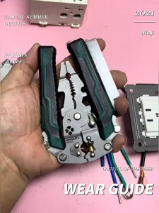 Tang Lipat Multifungsi+Tespen 27 in 1  Pemotong Kabel - Pengupas Dekrustasi Anti Shock Bahan Krom