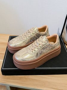 LANKAMO | Womens Thick Bottom Dequn Shoes Spring 2025 Round Toe Lace Up Casual Lightweight Heightening Agan Trendy Rubber Outsole