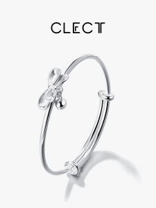 Clect Pure Silver Butterfly Knot Bracelet for Women Young Style 999 Sterling Silver Solid Silver Jewelry Birthday Gift