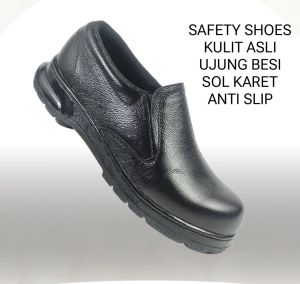 sepatu safety kulit safety ujung besi sepatu kerja pria sepatu proyek