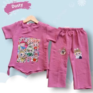 Setelan anak Korean celana pamjang / baju anak Serut perempuan Usia 1-10 tahun