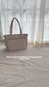 BAGSMART Puffy Tote Bag Waterproof 14Inch Laptop Shoulder Bag Fashion Handbag Lightweight for Travel