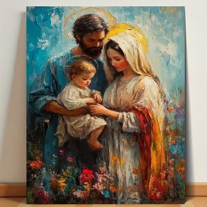Bộ Tranh Sơn Dầu Tự Làm Theo Số Theo Chủ Đề Gia Đình Chúa Giê-su Đồ Trang Trí Nhà Cửa Quà Tặng Ngày Lễ & Sinh Nhật Tranh Chân Dung Bộ Dụng Cụ Vẽ Tranh Trên Vải