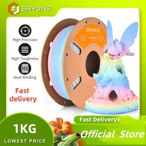 ERYONE PLA Matte Rainbow Premium Filament 3D PrintMacaron+Watercolor New Style1kg pla matte rainbow filamentsale1KG/Spool