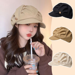 Đám mây lỏng lẻo hàng đầu hình bát giác Mũ beret len pha Mũ cậu bé bán báo phụ nữ đám mây Mũ Lưỡi Trai rộng vành đường phố ngoài trời mùa đông mùa thu Mũ cô gái