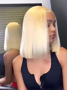Doralia | 13x6 HD Transparent 613 Blonde Lace Bob Wigs 200% Straight 18Inch Brazilian Wig HD Transparent Lace Frontal Human Hair Wig
