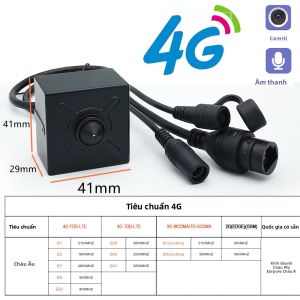 Camera Mini 4G Di Động 1920P 1080P GSM Thẻ SIM SD CCTV Giám Sát Âm Thanh P2P Màn Hình An Ninh EU LTE Camera Lỗ Kim Với Điều Khiển Bằng Ứng Dụng