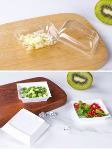 Disposable Thickened Plastic Sp Material Transparent Sauce Dish Sushi Special Seasoning Dish Rectangular Shaped Tableware