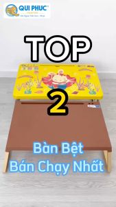 Bàn Học Sinh Ngồi Bệt DELI Kun - Chính Hãng Qui Phúc - 100% Nhựa PP - Có Khe Đựng Bút Và Ipad