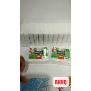 Combo 12 gói gòn ráy tai bé thân nhựa Lovely tăm bông vệ sinh tai trang điểm gòn ráy tai bé thân nhựa trắng an toàn .