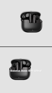 【All-New Upgrade】Baseus Bass BP1 Ultra In-Ear True Wireless Earbuds Adaptive ANC -55db Bluetooth 6.0 Hi-Res Audio 6 Mics AI Clear Calls Wireless Earphones 65Hrs IP55