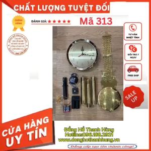 Đồng Hồ Quả Lắc điện tử Giả Cơ chất đẹp chuông nhạc Hàn quá chất và độc đáo mặt 30 cm đủ bộ