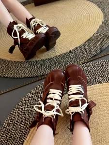 Daphne | Giày Cowboy Màu Nâu Mới cho Mùa Thu